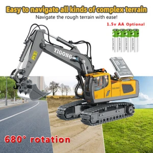 Remote Control Excavator Dump Toy Digger Bulldozer Construction Crawler Toys - Picture 1 of 26