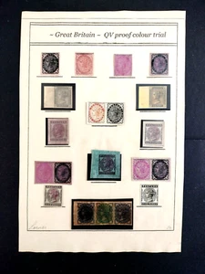 ~ QV VARIOUS PROOF - COLOURS TESTS / GREAT BRITAIN - Lerner collection 20 - Picture 1 of 3