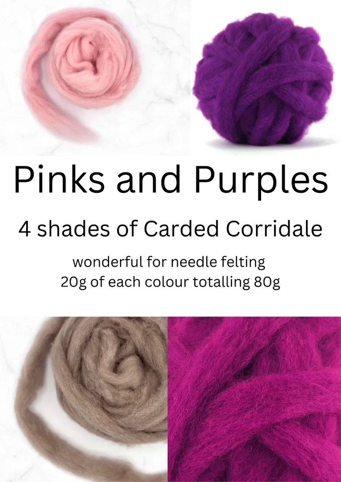 Corriedale carded wool for wool crafts.80g - Image 1 of 1