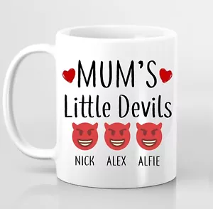 Mums Little Devils Mug Personalised Funny Gift For Mum Mummy Mothers Day Gift - Picture 1 of 2