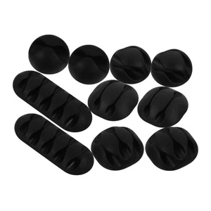  10 Pcs Cable Clamp Office Box Tidy Desk Wire Organiser Extension Cord Organizer - Afbeelding 1 van 12