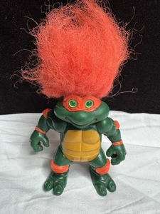 Figurina Troll Michelangelo Tartarughe Ninha Adolescenti Mutanti 1993 Vintage - Foto 1 di 6