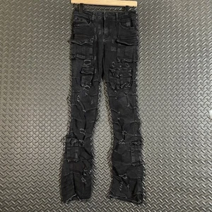 Rockstar Original RSK205 Flare Distressed Cargo Jeans Schwarz Damen 26x30 - Bild 1 von 10