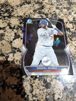 2023 Bowman Chrome Draft Sapphire Edition Samuel Munoz #BDC-102 Black 1/10 (RC) - Image 1 of 2