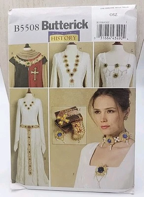 Butterick Sewing Pattern B5508 OS History Collar Choker Medieval Theater Cosplay - Image 1 of 2