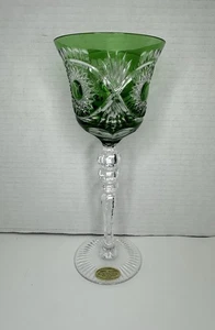 Karl KLOKOTSCHNIK Grünschliff Kristall Weinkelch Hock Vintage German Bleikristall - Bild 1 von 8