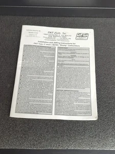 1997 S&S CYCLE INSTRUCTION SHEET NO.400 - Shorty Carburetors Supper G E - Picture 1 of 7