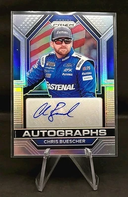 Chris Buescher 2023 Panini Prizm CERTIFIED Silver Autograph #A-CBC NASCAR Auto - Image 1 of 2