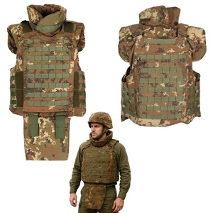 Ital. Armee Kugelsichere Weste NC4-09 – Original Kampfweste, Vegetato Tarn - Picture 1 of 3