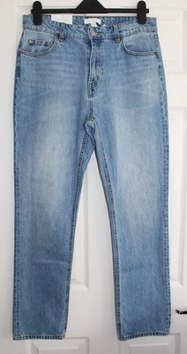 BNWT H & M 90's Straight Light Blue Jeans Size 14 - New - 100% Cotton - Image 1 of 4