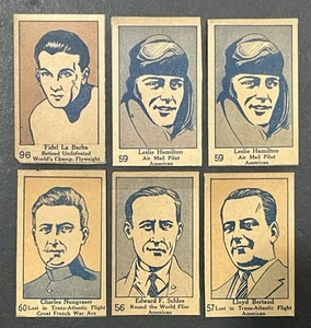 Vintage 1928 W513 Strip Card Lot, Fidel La Barba, Edward Schlesinger, Hamilton + - Picture 1 of 5
