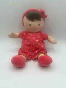 Carters Plüsch Baby My first Doll Lovey 11 Zoll rosa Mädchen gepunktetes Kleid - Bild 1 von 7