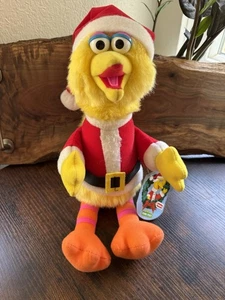 Playskool Christmas Santa Sesame Street Big Bird Plush 14" - Picture 1 of 9