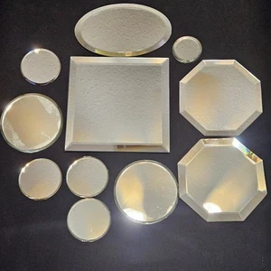 Lots Of 11 Tabletop Beveled Edge Display Mirrors, Various Sizes - Picture 1 of 7
