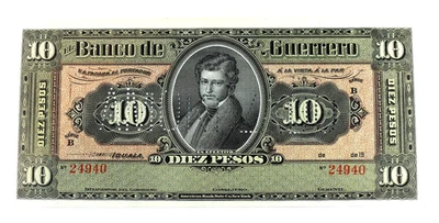 Mexico, 1914 El Banco de Guerrero 10 Pesos Remainder S#299 Series B - CU !! - Image 1 of 2