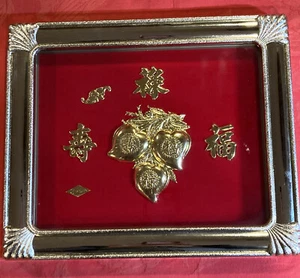 Luxury Happiness, Promotion, Longevity In 24 KARAT pure gold Foils with framed - Picture 1 of 11