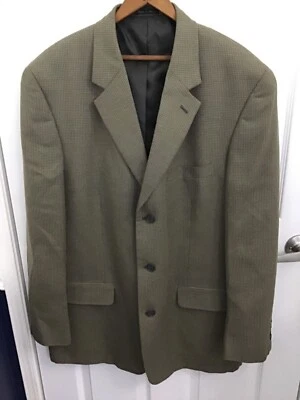 Abrigo deportivo Alfani de lana de seda multicolor a cuadros 44L para hombre Foto 1 de 4