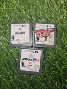 Tiger Woods PGA Tour 08 MLB 2k8 Fantasy All Star & Madden09 Nintendo DS Read - Picture 1 of 2