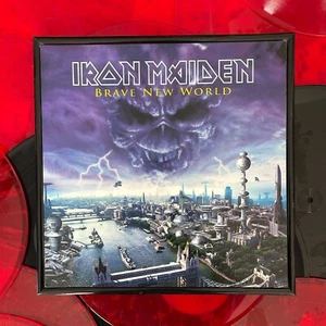 IRON MAIDEN BRAVE NEW WORLD - LP OFFICIAL PROMO FLAT POSTER - FRAMED/UNFRAMED - Picture 1 of 4