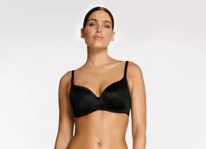 ULTIMO Camiseta Suave y Elegante Sujetador Negro COLECCIÓN MILAGRO NUEVA CON ETIQUETAS - Imagen 1 de 5
