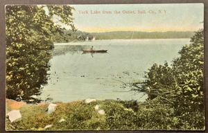 York Lake NY View of York Lake From Outlet SHIPS FREE - Picture 1 of 2