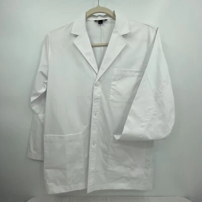Doctor White Lab Coat Jacket Shirt Scientist Nursing Sz38 Inside Pockets Rtl $45 - Image 1 of 4