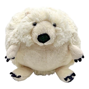Oso polar aplastable 8" peluche redondo animal de peluche difuso 2011 American Mills - Imagen 1 de 4
