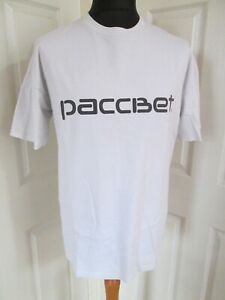 CARHARTT PACCBET Off White Logo Print Tee T-Shirt  M  (pit to pit 22")    D