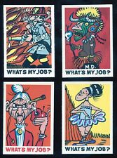 Lot of 4) 1965 Leaf What's My Job ? cards . Free shipping.