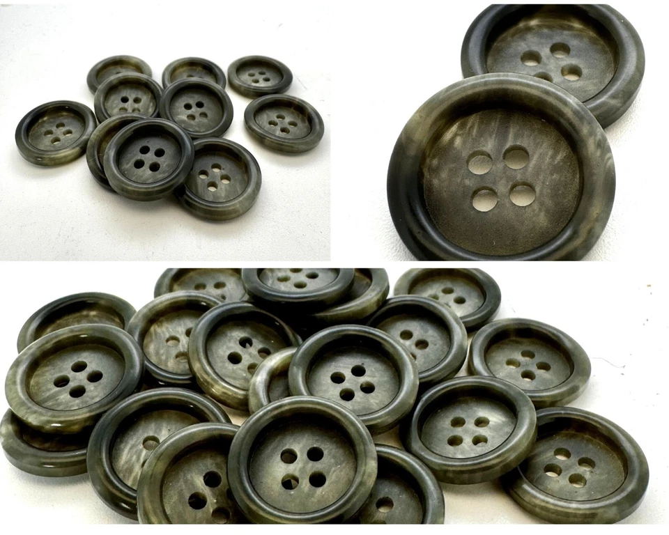20mm x 50 or 20 or 10 Grey mottled 4 hole button ideal for trousers, jackets etc - Image 1 of 1