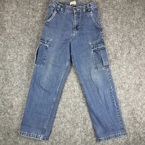 Vintage Y2K Jeans 26x28 Baggy Pockets Tapered High Rise GAP Cargo - Picture 1 of 15