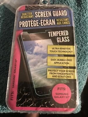 Samsung Galaxy S7 Tempered Glass Screen Guard Shatter Resistant Anti-Fingerprint - Image 1 of 4