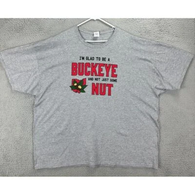 Jerzees Shirt Adult 4XL Big And Tall Grey Dri-Power Active Buckeye Nut Tee Mens - Image 1 of 4
