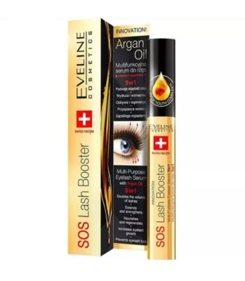 Eveline SOS Lash Booster Eyelash Serum Growth 5 in 1 with Argan Oil 10ml - Image 1 of 4
