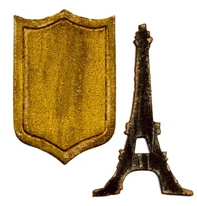 Sizzix Mini Eiffel Tower & Shield Movers 2 PK #659443 Retail $18.99 Tim Holtz! - Picture 1 of 3