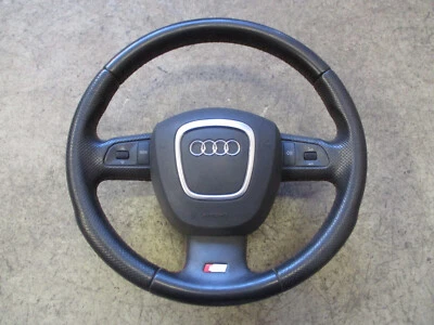 S-LINE leather steering wheel sport steering wheel Audi A3 8P A4 B7 steering wheel 8P0419091CT black - Image 1 of 4