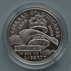 2000 Library of Congress Silver Dollar (BU) - Picture 1 of 6