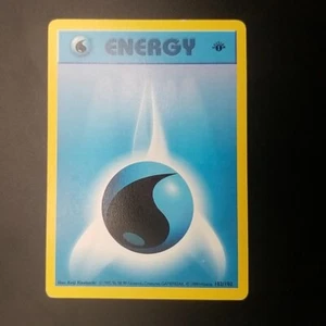 WATER Energy 99/102 - 3D 1ST EDITION SHADOWLESS - Base Set - POKEMON CARD - LP/P - Picture 1 of 11