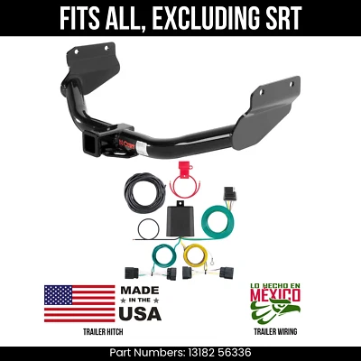 Engate de reboque Dodge Durango 14-24 com fiação de 4 pinos Excl SRT Curt 6K 2" reboque - Imagem 1 de 3