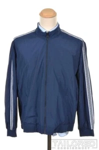 NWT - TALLIA SPORT Solid Blue Polyester Mens Wind Track Jacket Coat - XXL - Picture 1 of 9