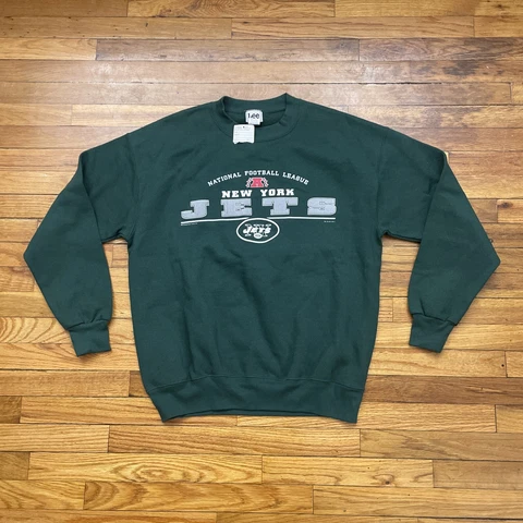 Vintage Y2K Lee Sport NFL New York Jets Graphic Crewneck Sweatshirt Size L NWT Cover