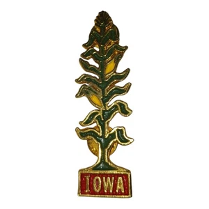 Iowa State Corn Goldtone Lapel Pin Brooch 2.75" - Picture 1 of 2