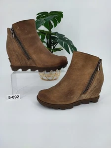 Botines Sorel para mujer Joan of Arctic Wedge II de cuero marrón talla 5 EE. UU. - Imagen 1 de 8