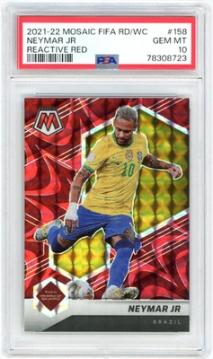 2021-22 Panini Mosaic #158 Neymar Jr Mosaic Reactive Red - PSA 10 - Bild 1 von 2