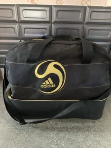 ADIDAS BLACK/YELLOW HOLDALL BAG 45 x 37 x 26 CM WITH SECRET COMPARTMENT - Picture 1 of 4