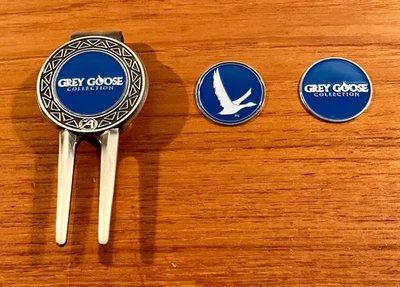 Grey Goose Vodka Alcohol Advertising Logo Golf Ball Markers Divot Repair Tool - Image 1 of 4