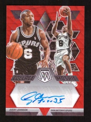2022-23 Panini Mosaico Avery Johnson Collage Red Wave Prizm Automático Foto 1 de 2