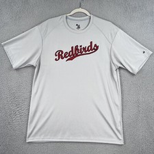 Memphis Redbirds Shirt Mens Large Gray Polyester Minor League Baseball Cardinals
