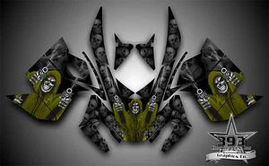 SKI-DOO REV XP SNOWMOBILE SLED GRAPHICS DECAL WRAP STICKER KIT REAPER YELLOW - Picture 1 of 1