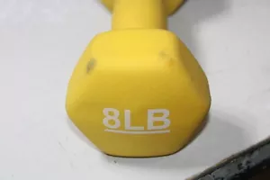 Neoprene Hex Dumbbell Single/Weight / 8lb Yellow Smudges - Picture 1 of 2